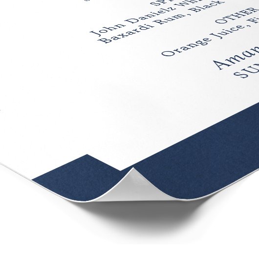 水彩航海のフローラシグネチャーカクテル ポスター (角)