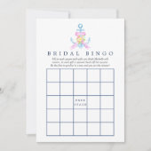 水彩航海のフローラブライダルシャワービンゴ 招待状 (正面)