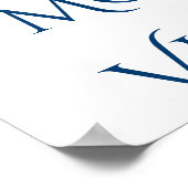 水彩航海の歓迎結婚の ポスター (角)