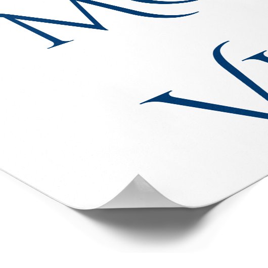 水彩航海の歓迎結婚の ポスター (角)