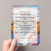 水彩航海の海ロブスター誕生日 アクリル招待状 (インサイチュ (ポータブル))