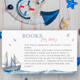 水彩航海の男の赤ちゃんベビー エンクロージャーカード