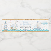 水彩航海の第1誕生日 ペットボトルラベル (シングルラベル)