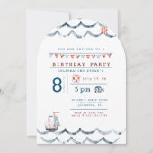 水彩航海の誕生会 招待状 (正面)