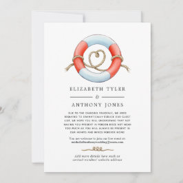 水彩航海ウェディング　ゲストリスト縮小のお知らせ 案内状