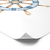 水彩船のホイールポスター ポスター (角)