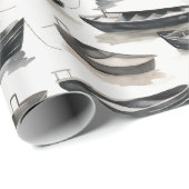 水彩船包み紙 ラッピングペーパー (ロールコーナー)