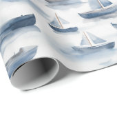 水彩船包み紙 ラッピングペーパー (ロールコーナー)