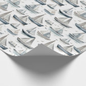 水彩船包み紙 ラッピングペーパー (角)