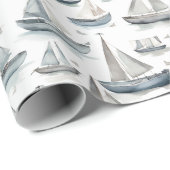 水彩船包み紙 ラッピングペーパー (ロールコーナー)