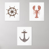 水彩船車ロブスターいかり 航海の (正面)