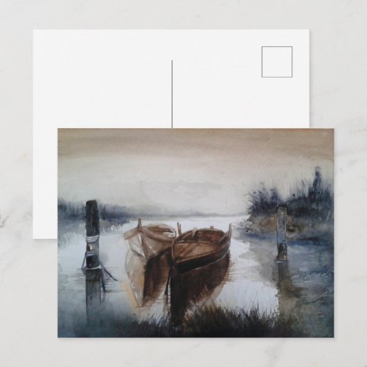 水彩船 ポストカード (正面/裏面)