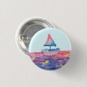 水彩船 缶バッジ (正面&裏面)