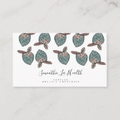 水彩色いちごドードルピンクブルー 名刺 (正面)