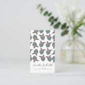 水彩色いちご鳩名刺 名刺 (スタンド正面)