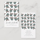 水彩色いちご鳩名刺 名刺 (正面/裏面)