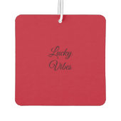 水彩色かわいいラディバードと青い野生の花 カーエアーフレッシュナー (裏面)