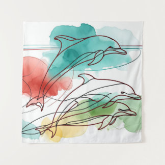 水彩色ささやき タペストリー