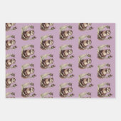 水彩色のカワウソ ラッピングペーパーシート (正面2)