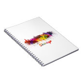 水彩色のシカゴのスカイライン ノートブック (右側)