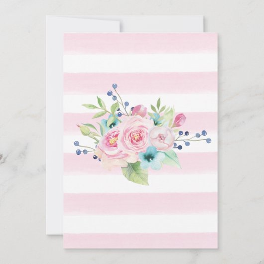 水彩色のジェンダーが弓または矢印を表示 招待状 (裏面)