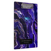 水彩色のプロフェッショナルモダンパープルアゲート クリップボード (右)