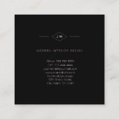 水彩色のプロフェッショナルモダンパープルアゲート スクエア名刺 (裏面)