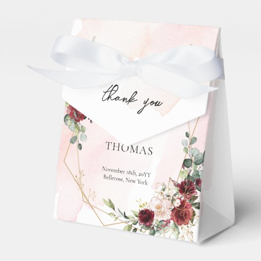 水彩色のマルサラバラは緑を結婚セージ フェイバーボックス (正面サイド)