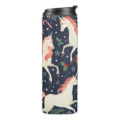 水彩色の抽象芸術青の三角形のシームレスな背景 タンブラー (回転左)