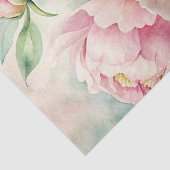 水彩色みすぼらしいシックなピンクの牡丹の花束 薄葉紙 (詳細)