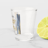 水彩色ウェディングシャワー ショットグラス | アブストラクト (右)