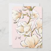 水彩色ウェディングドレスの花嫁のシャワーの招待状 招待状 (裏面)