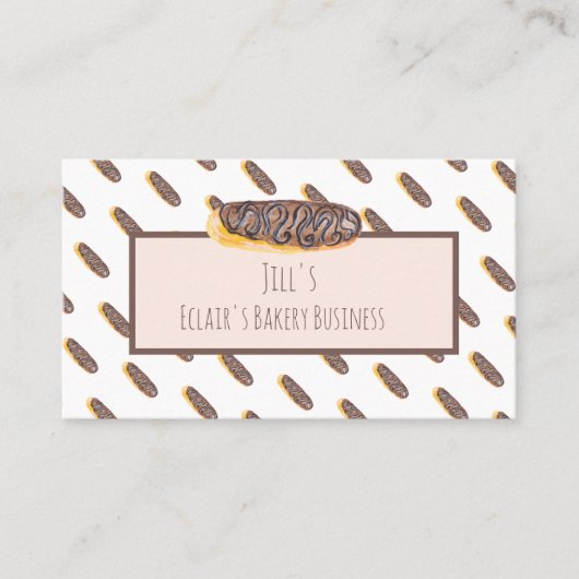 水彩色エクラエールドナットハンド色彩の鮮やかベーカリー 名刺 (正面)