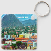 水彩色オランジスタッド、アルバ キーホルダー (裏面)