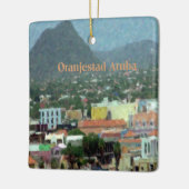 水彩色オランジスタッド、アルバ セラミックオーナメント (左)