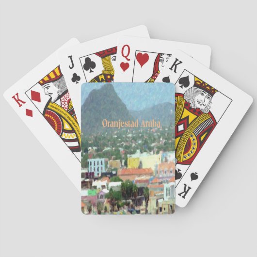 水彩色オランジスタッド、アルバ トランプ (裏面)