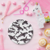 水彩色オルカ ペーパープレート (パーティー)