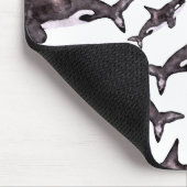 水彩色オルカ マウスパッド (コーナー)