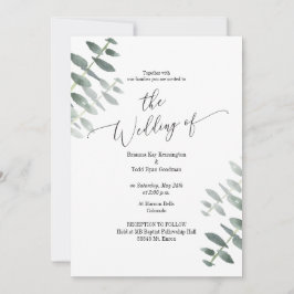 水彩色オーストラリアのユーカリ招待状 招待状