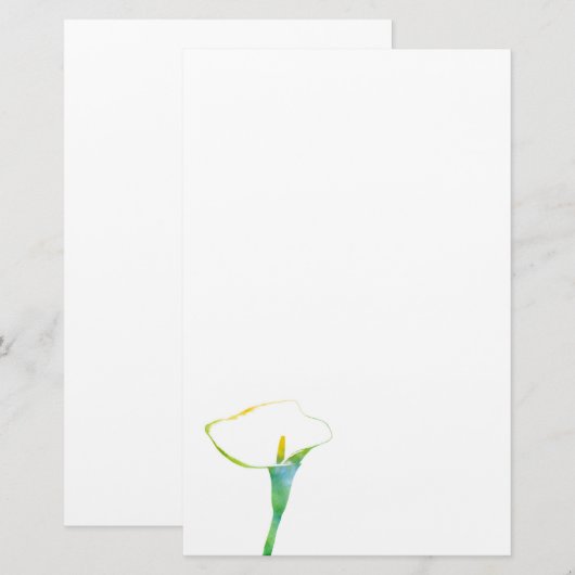 水彩色カラ 便箋 (正面/裏面)