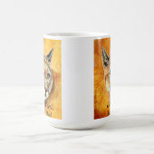 水彩色クーガーアニマルワールド最高のズボーナスパパ コーヒーマグカップ (中央)