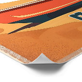 水彩色コスタリカ ポスター (角)