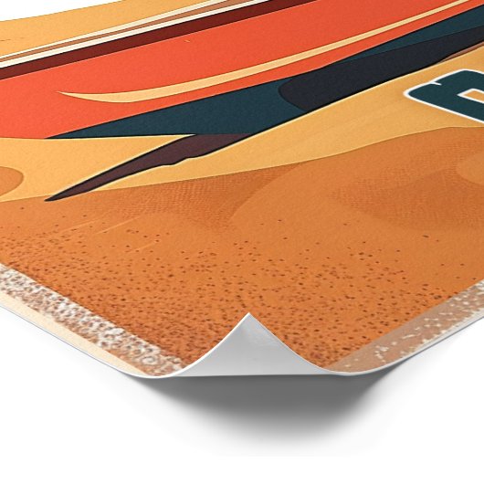 水彩色コスタリカ ポスター (角)