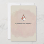 水彩色サンタ・レトロ・ホリデー・パーティーへの招待 招待状 (裏面)