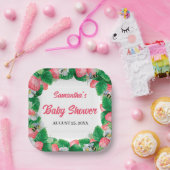 水彩色ストロベリースイートベビーシャワー ペーパープレート (パーティー)