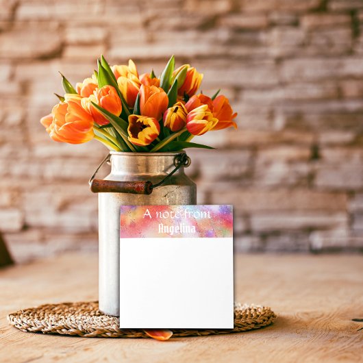 水彩色スプラッシュ白色チポグラフィ ノートパッド