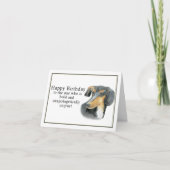 水彩色ダシュントハッピーバースデー カード (正面)