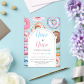 水彩色ドーナツニーニョNinaジェンダースペインのリビール アクリル招待状 (インサイチュ (ウェディング))