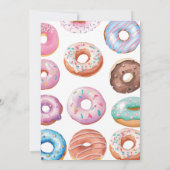 水彩色ドーナツニーニョNinaジェンダースペインのリビール 招待状 (裏面)