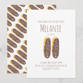 水彩色ドーナツ11誕生日スウィートエクラール 招待状